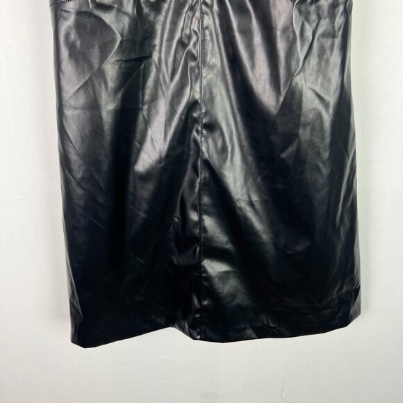 NWT Endless Rose PU Puff Sleeve Mini Dress Faux Leather Black Size XS NEW - Picture 4 of 14